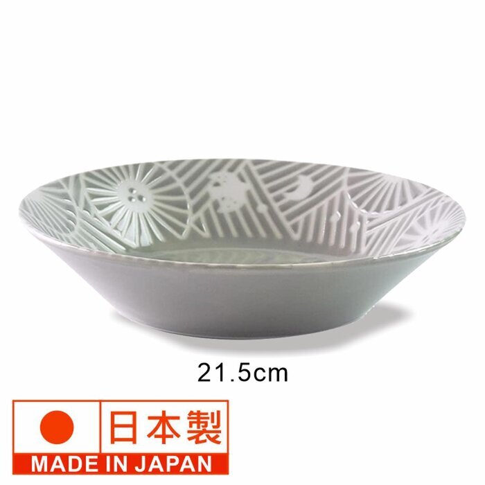 Minoro Touki Minoyaki KAFU 21.5CM pasta plate (Pearl Grey)- # Pearl Grey