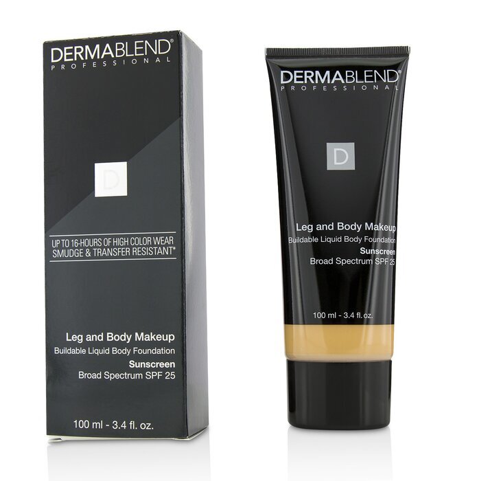 Dermablend Leg and Body Make Up Buildable Liquid Body Foundation Sunscreen Broad Spectrum SPF 25 - #Light Natural 20N 100ml/3.4oz