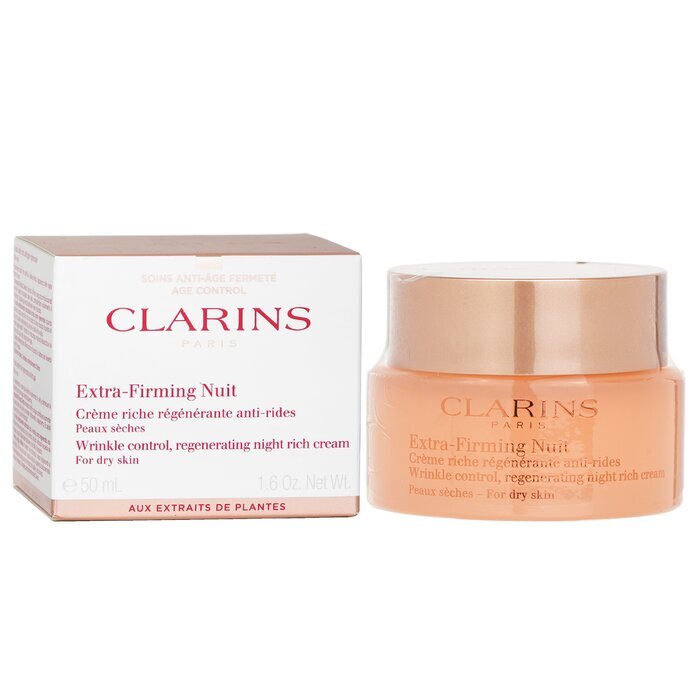 Clarins Extra-Firming Nuit Wrinkle Control, Regenerating Night Rich Cream - For Dry Skin 50ml/1.6oz