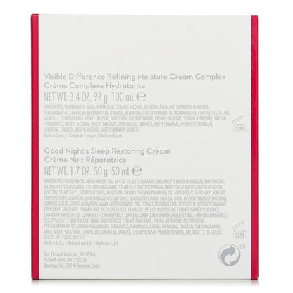 Elizabeth Arden Visible Difference Day & Night Duo: Refining Moisture Cream Complex 100ml/3.4oz+Good Night's Sleep Restoring Cream 50ml/1.7oz 2pcs