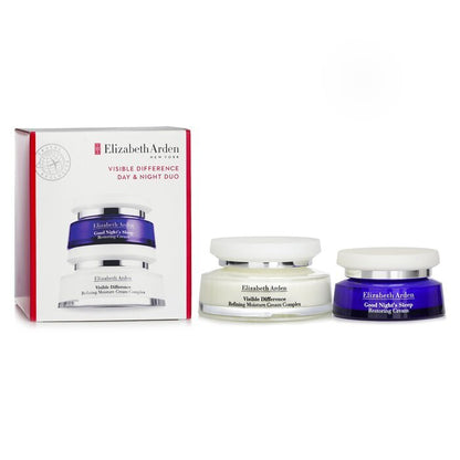 Elizabeth Arden Visible Difference Day & Night Duo: Refining Moisture Cream Complex 100ml/3.4oz+Good Night's Sleep Restoring Cream 50ml/1.7oz 2pcs