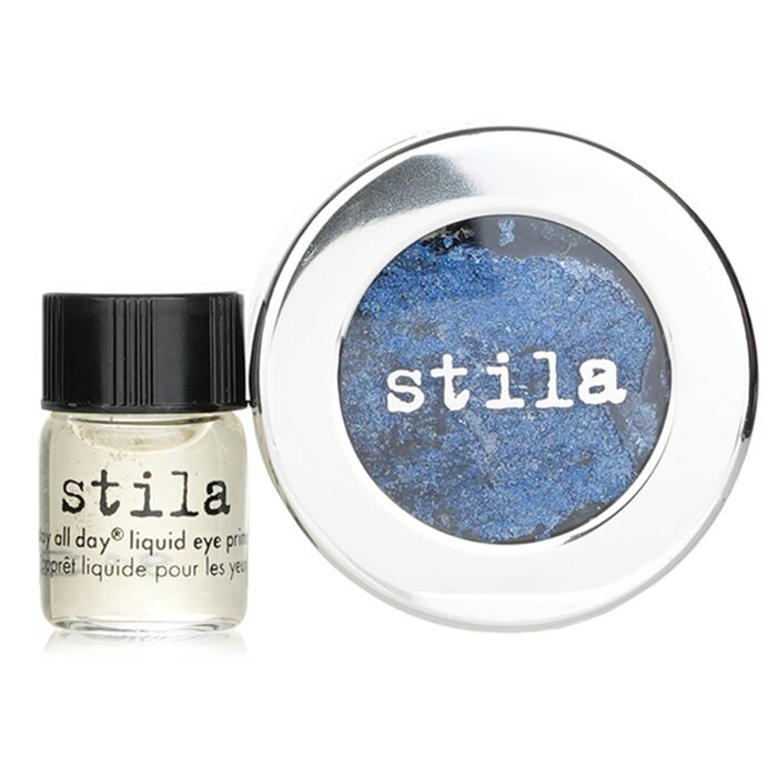 Stila Magnificent Metals Foil Finish Eye Shadow With Mini Stay All Day Liquid Eye Primer - Metallic Cobalt 2pcs