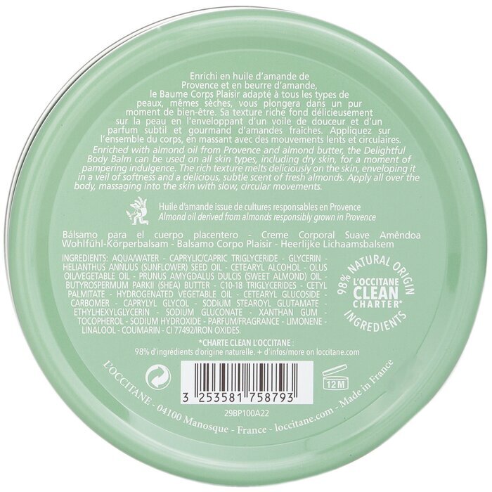 L'Occitane Almond Delightful Body Balm 100ml/3.4oz