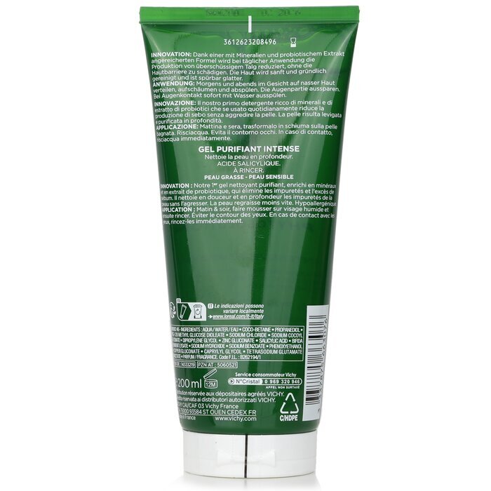 Vichy Normaderm Phytosolution Intensive Purifying Gel (For Oily, Blemish-Prone & Sensitive Skins) 200ml/6.76oz