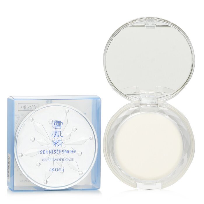 Kose Sekkisei Snow CC Powder Case With Sponge 1pc