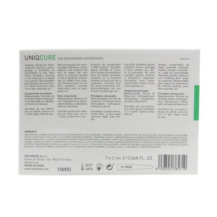 SKEYNDOR Uniqcure SOS Recovering Concentrate (Suitable For Use After Aesthetic medicine Treatments) 7x2mlx0.068oz