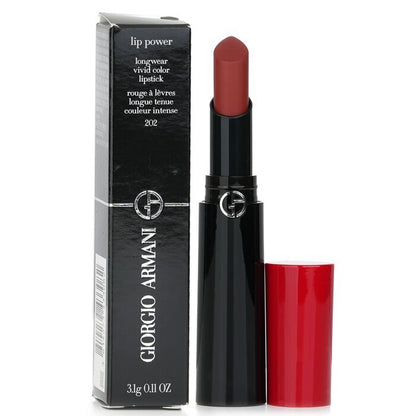 Giorgio Armani Lip Power Longwear Vivid Color Lipstick - # 202 Grazia 3.1g/0.11oz