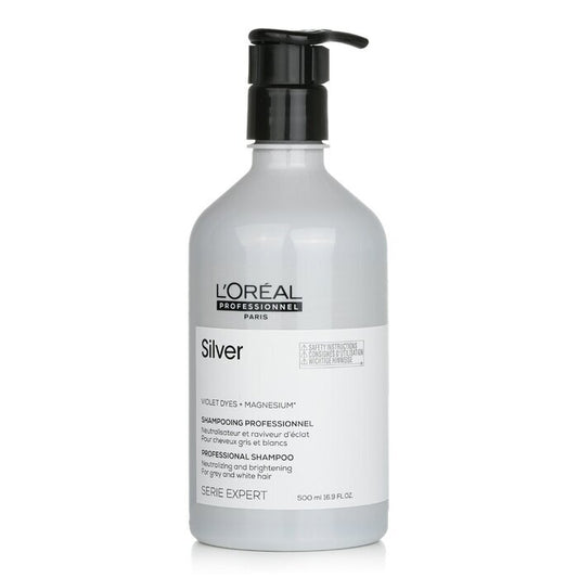 L'Oreal Professionnel Serie Expert - Silver Violet Dyes + Magnesium Neutralising and Brightening Shampoo (For Grey and White Hair) 500ml/16.9oz