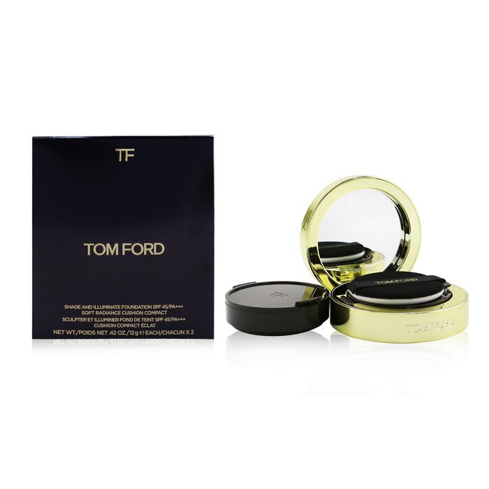 Tom Ford Shade And Illuminate Foundation Soft Radiance Cushion Compact SPF 45 With Extra Refill - # 0.4 Rose 2x12g/0.42oz