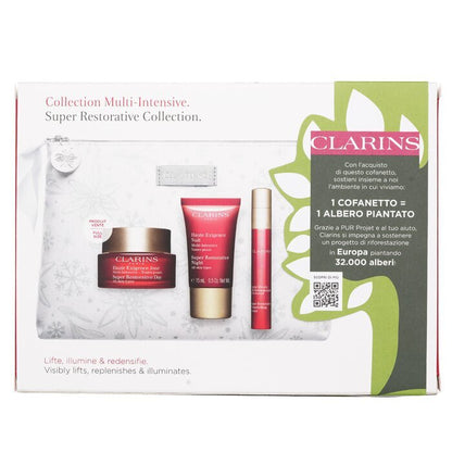 Clarins Super Restorative Collection: Day Cream 50ml+Night Cream 15ml+ Remodelling Serum 10ml+ Bag 3pcs+1bag