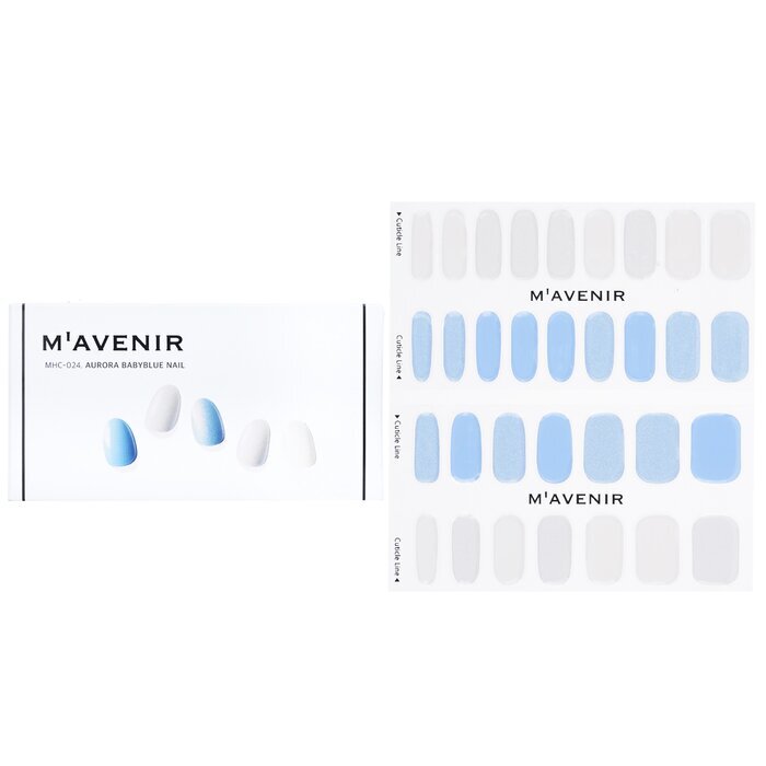 Mavenir Nail Sticker (Blue) - # Aurora Babyblue Nail 32pcs