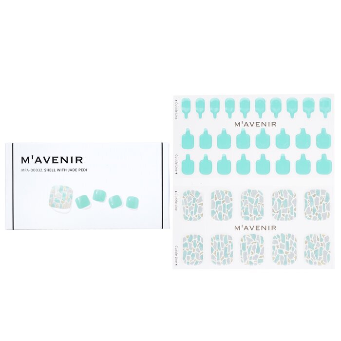 Mavenir Nail Sticker (Blue) - # Shell With Jade Pedi 36pcs