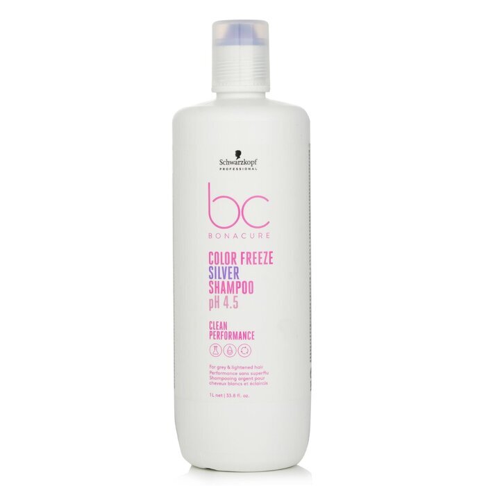 Schwarzkopf BC Bonacure pH 4.5 Color Freeze Silver Shampoo (For Grey & Lightened Hair) 1000ml/33.8oz