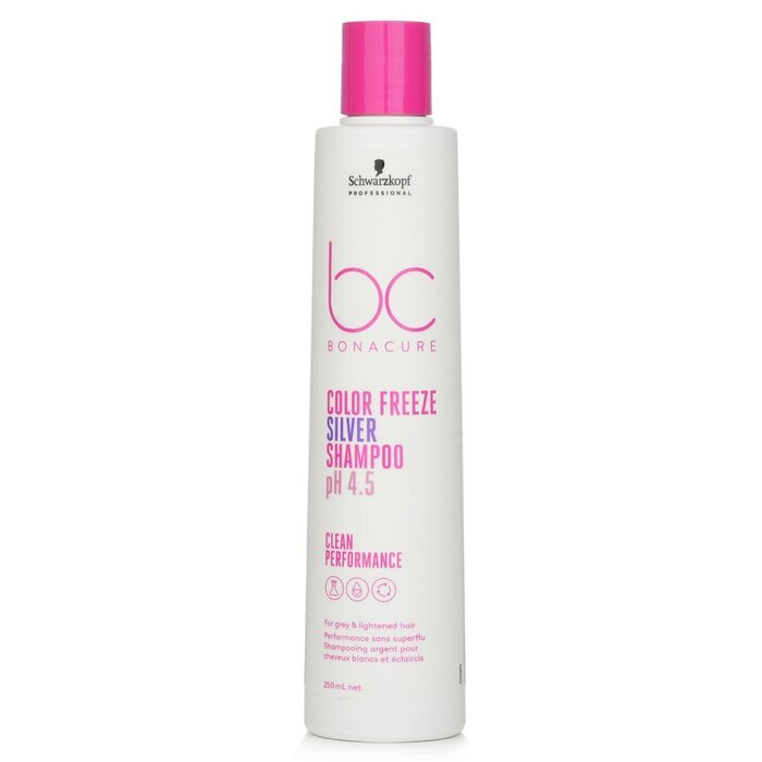 Schwarzkopf BC Bonacure pH 4.5 Color Freeze Silver Shampoo (For Grey & Lightened Hair) 250ml/8.45oz