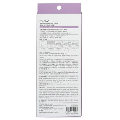 Cololab Showker Gel Nail Strip # CSA311 Violet Flower 1pcs