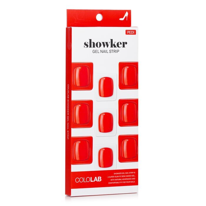 Cololab Showker Gel Nail Strip # CPF504 Real Red 1pcs