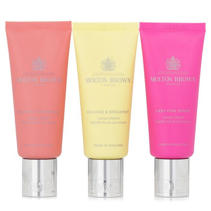 Molton Brown Hand Care Gift Set: Heavenly Gingerlily 40ml + Orange & Bergamot 40ml + Fiery Pink Pepper 40ml 3x40ml/1.4oz