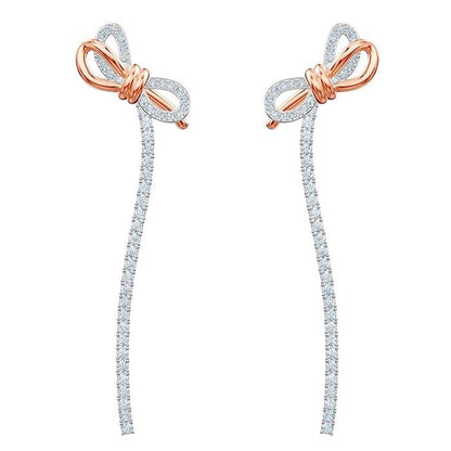 Swarovski Lifelong Bow earrings 5447083 - Mixed metal finish White