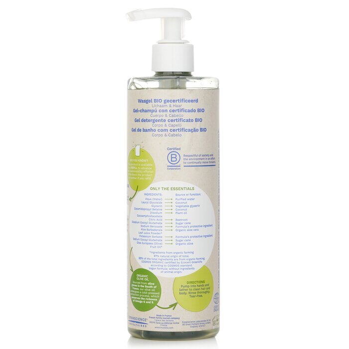 Mustela Bio Organic Cleansing Gel (For Hair & Body) 400ml