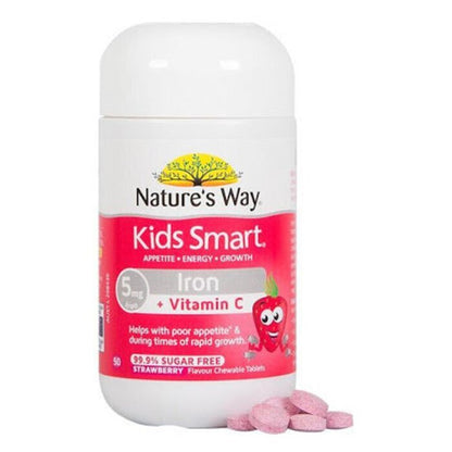 NATURE'S WAY Kids Smart Iron And Vitamin C Chewable 50 capsules