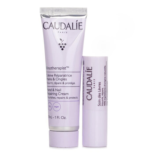 Caudalie Vinotherapist Hand & Nail Repairing Cream 30ml + Lip Conditioner 4.5g 2pcs