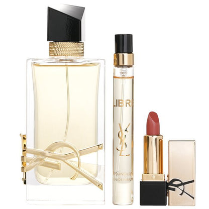 Libre Eau De Parfum Deluxe Gift Set: Libre Eau De Parfum Spray + Libre Eau De Parfum Spray 10ml + Lipstick 1.3g 90ml