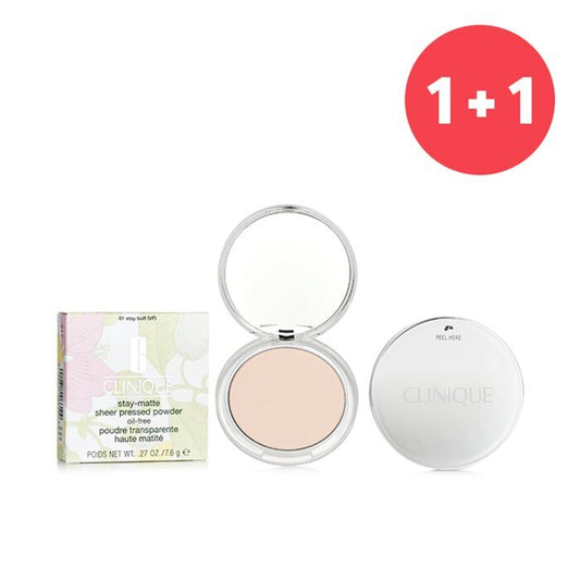 Clinique 【Buy 1 Get 1】Stay Matte Powder Oil Free - No. 01 Stay Buff (Add ONE to Cart and get TWO) 7.6g/0.27oz