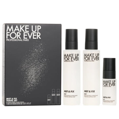 Make Up For Ever Mist & Fix Make Up Setting Spray Travel Set: Mist & Fix 100ml x 2 + Mist & Fix 30ml 3pcs