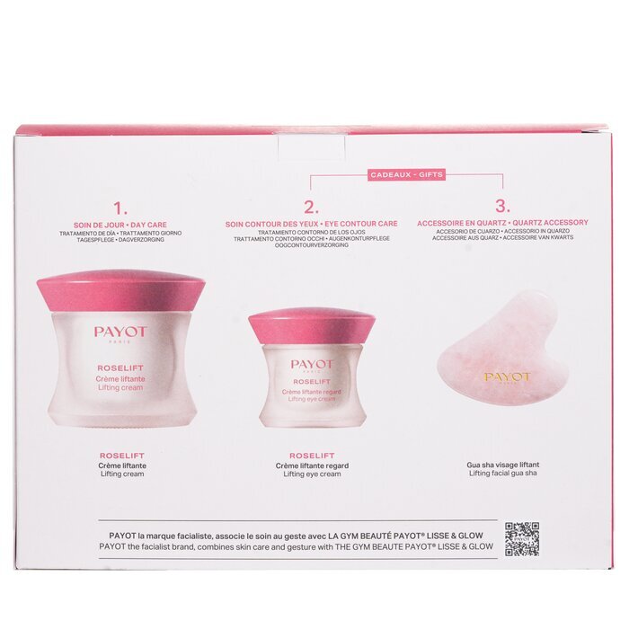 Payot Roselift Lifting Cares Ritual Set: Roselift Lifting Cream 50 ml + Lifting Eye Cream 15ml + Mini Gua Sha 1pc 3pcs